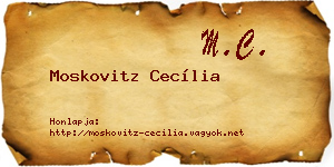 Moskovitz Cecília névjegykártya